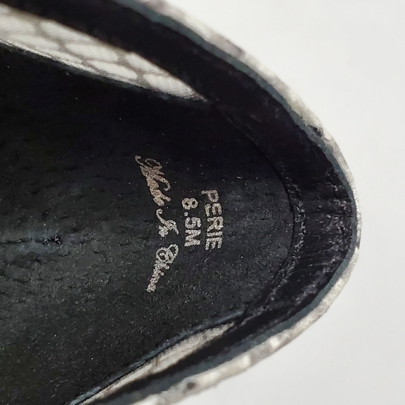 Donald J Pliner Perie M3 Mesh Black Silver Snakeskin Pointed Toe Heels Pump Shoe - Picture 6 of 12